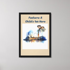 Lienzo El primer héroe de un niño