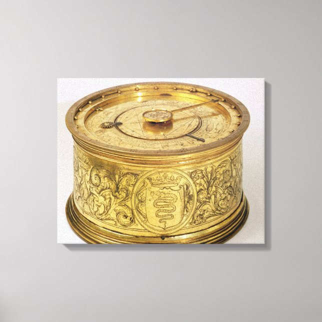 Lienzo El primer reloj de primavera con combustible, 1525 (Anverso)