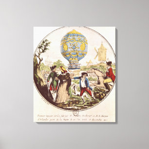 Lienzo El primer viaje aéreo de Monsieur Francois