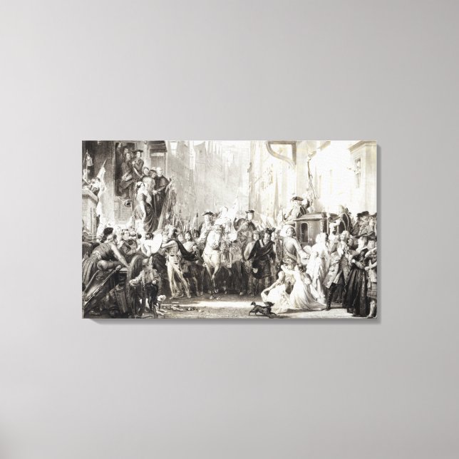 Lienzo El príncipe Carlos Edward y los Highlanders (Anverso)