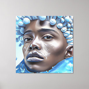 Lienzo El príncipe helado Melanin Black Boy Magic Bruh Wi