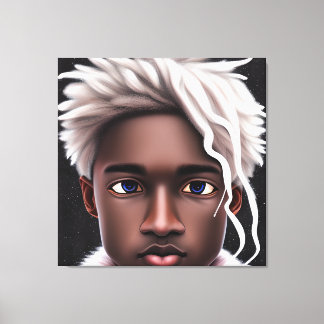 Lienzo El príncipe helado Melanin Black Boy Magic Bruh Wi