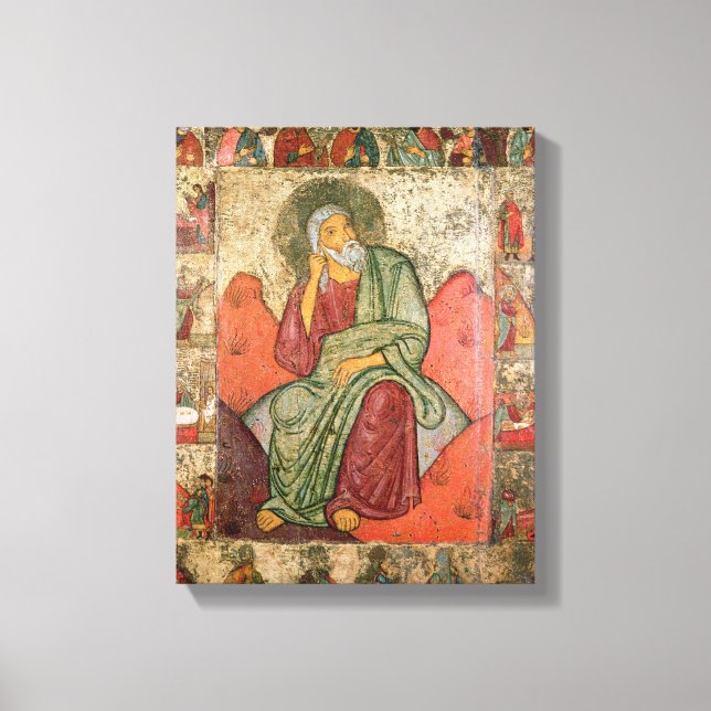 Lienzo El Profeta Elías, Escuela Pskov (panel) (Anverso)