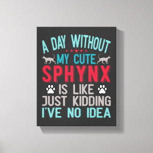 Lienzo El propietario canadiense de Sfinx Sairless Sphynx