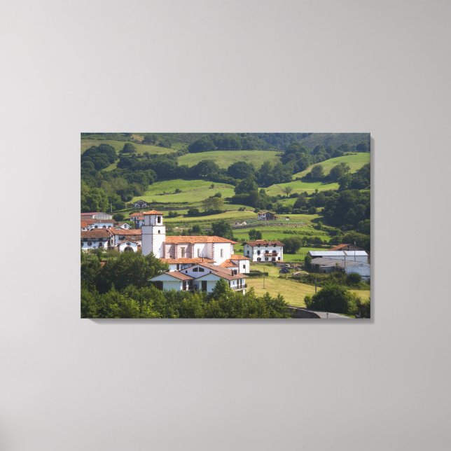 Lienzo El pueblo de Amaiur en el valle de Baztan (Anverso)