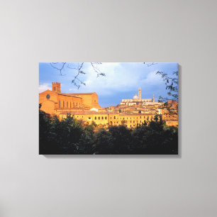 Lienzo El pueblo toscano de Siena, Italia.