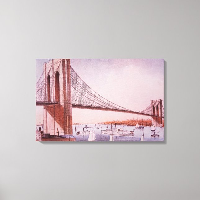 Lienzo El puente de Brooklyn (Anverso)