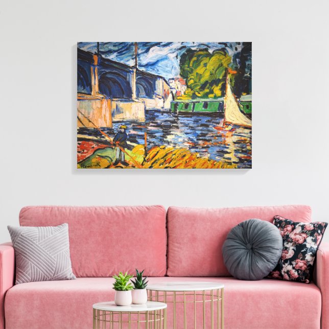 Lienzo El puente de Chatou | Maurice de Vlaminck | (Insitu (Sala de estar))