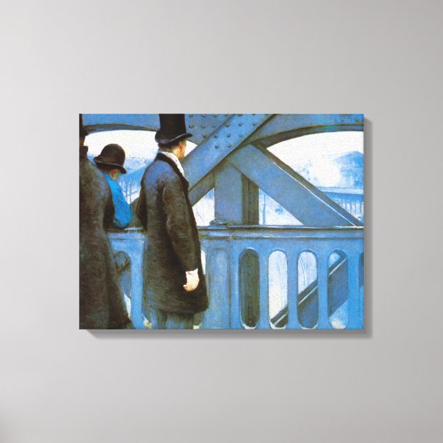 Lienzo El puente de Europa de Gustave Caillebotte (Anverso)