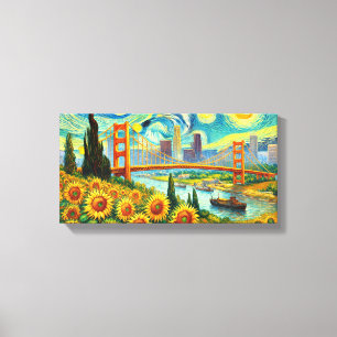 Lienzo El puente de Los Ángeles al fondo del dolor