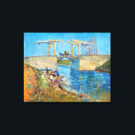 Lienzo El puente de los Langlois en Arles con el lavado d<br><div class="desc">Puente de Langlois en Arles con canvas de lavado de mujeres</div>