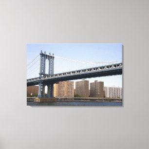 Lienzo El puente de Manhattan que atraviesa el río Este
