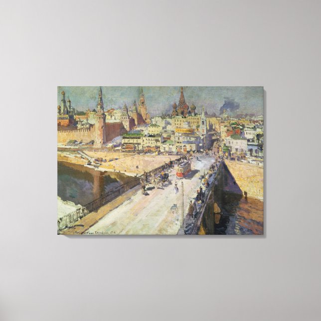 Lienzo El puente del río Moskva, 1914 (Anverso)