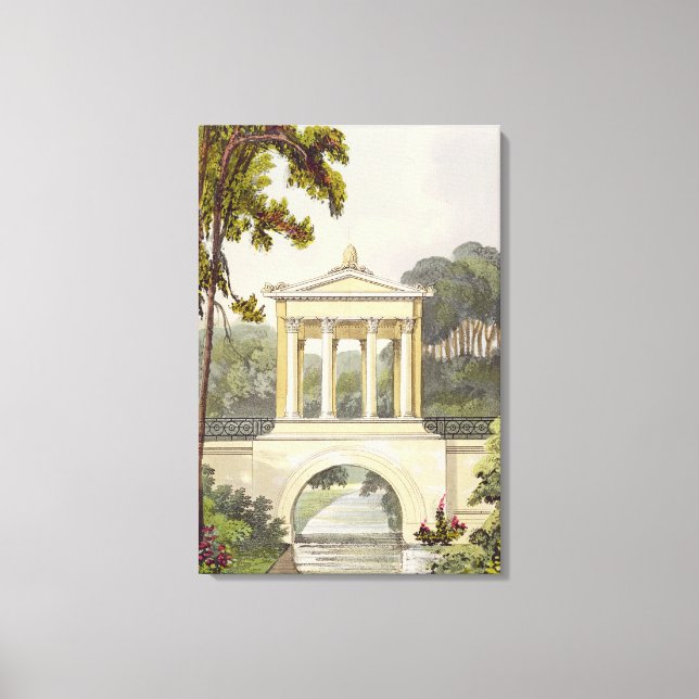 Lienzo El puente del templo, del repositorio de Ackermann (Anverso)