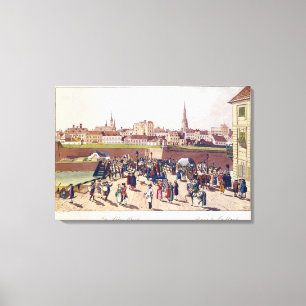 Lienzo El puente en Leopoldstadt, Viena, 1780