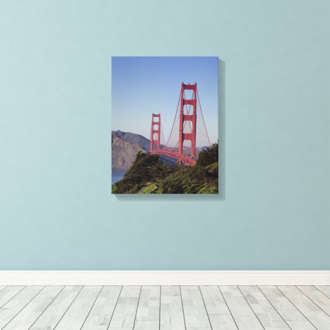 Lienzo El puente Golden Gate mirando hacia el norte (Insitu (piso de madera))