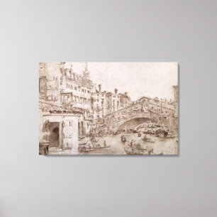 Lienzo El puente Rialto, Venecia