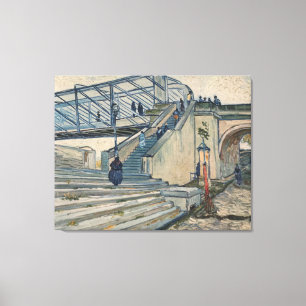 Lienzo El puente trinquetaille de Van Gogh, Arles (1888)