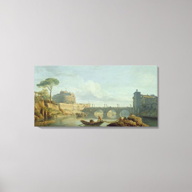 Lienzo El puente y el castillo de Sant'Angelo, 1745 (Anverso)