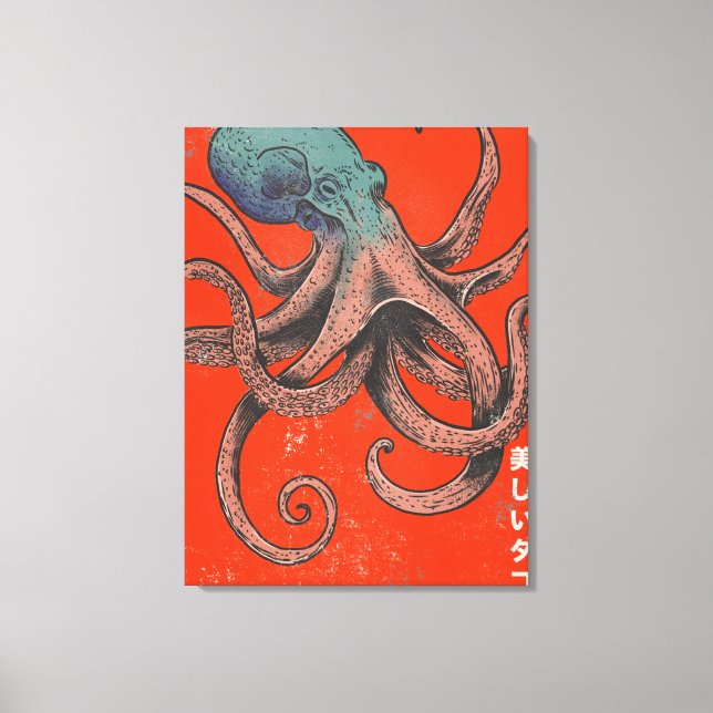 Lienzo El Pulpo Hermoso (Anverso)