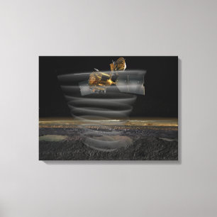 Lienzo El radar de Mars Reconnaissance Orbiter en el