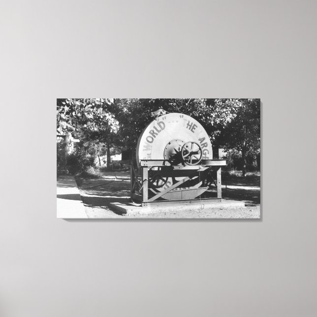 Lienzo El rancho de búfalos más grande del mundo (Anverso)