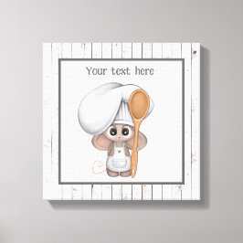 Lienzo el ratón de cocina linda añade la cocina de texto