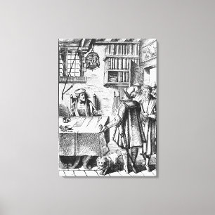 Lienzo El receptor de impuestos, después de un grabar en