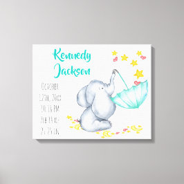 Lienzo El registro de nacimientos de bebés muestra los co