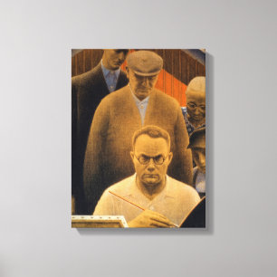 Lienzo El regreso de Bohemia por Grant Wood