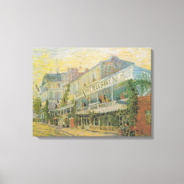 Lienzo El restaurante de la Sirene de Asnieres - van Gogh (Anverso)