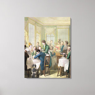 Lienzo El restaurante en el Palais Royal, 1831