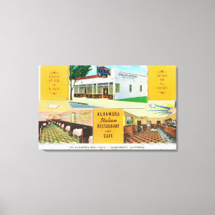 Lienzo El restaurante y el Caf� italianos de Alhambra