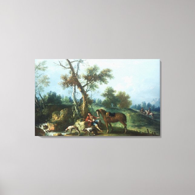 Lienzo El resto del cazador, siglo XVIII (Anverso)