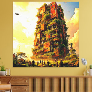 Lienzo El retorno urbano de la naturaleza