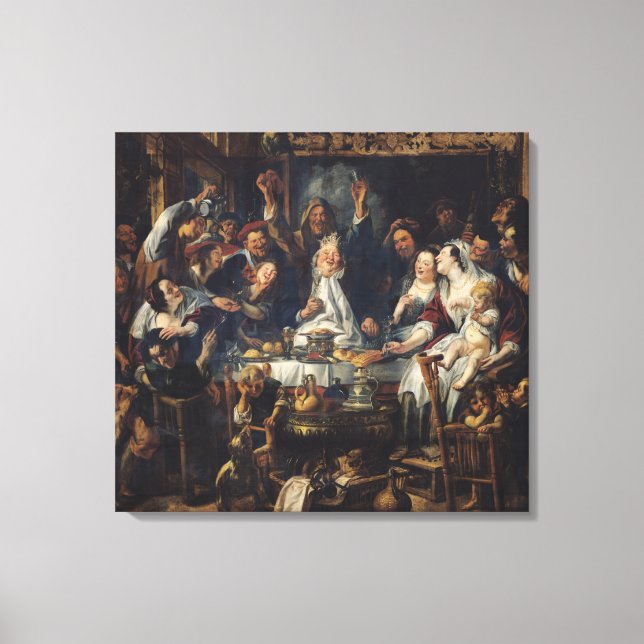 Lienzo El Rey bebe (Anverso)