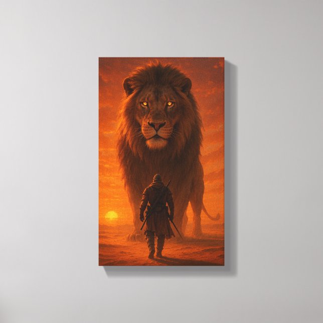 Lienzo El Rey de los Leones (Anverso)