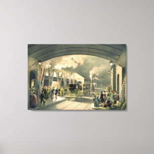 Lienzo El rey en la nueva estación cruzada (litho)