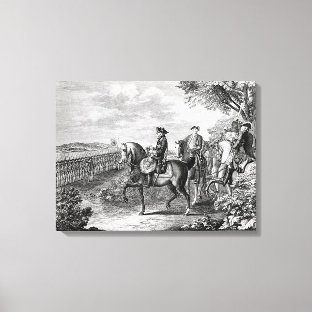 Lienzo El rey Federico II de Prusia revisando la (Anverso)