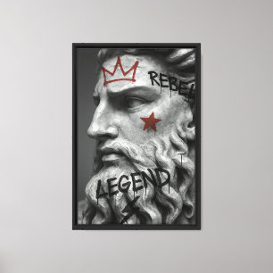 Lienzo El rey rebelde del graffiti se rompe con corona