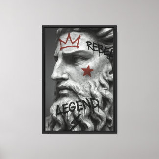 Lienzo El rey rebelde del graffiti se rompe con corona