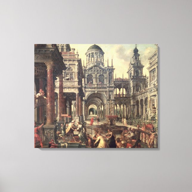 Lienzo El Rey Salomón y la Reina de Saba (Anverso)