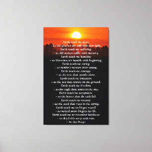 Lienzo El rezo inspirador, tierra me enseña