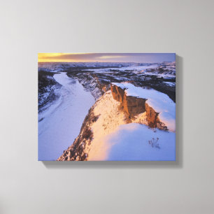 Lienzo El río Little Missouri en invierno en