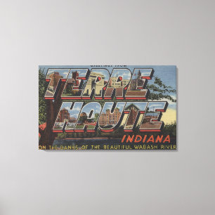 Lienzo El río Wabash - escenas grandes de la letra