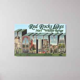 Lienzo El rojo oscila el parque del lago, Montana