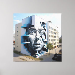 Lienzo El rostro vigilante