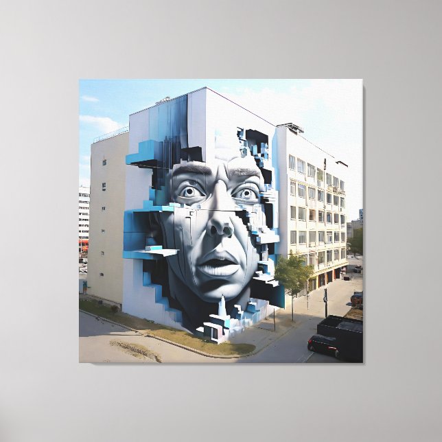 Lienzo El rostro vigilante (Anverso)