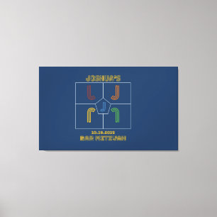 Lienzo El Rótulo Mitzvah De JOSHUA A Bordo4