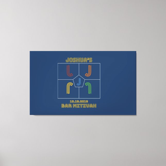 Lienzo El Rótulo Mitzvah De JOSHUA A Bordo4 (Anverso)